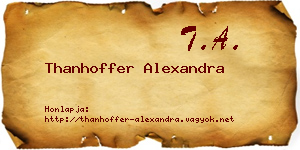 Thanhoffer Alexandra névjegykártya
